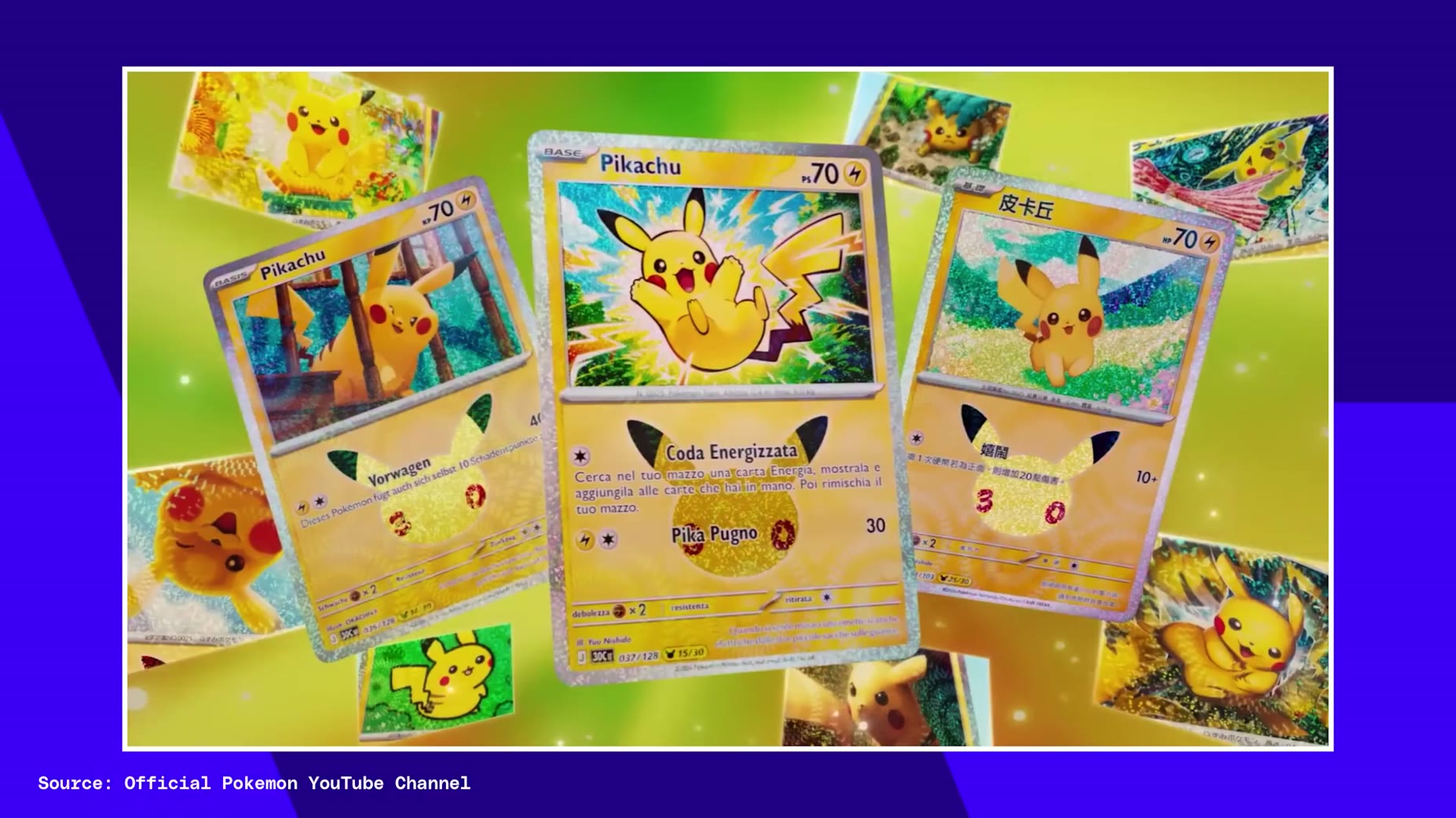 A speaker noted that the 30th anniversary Pikachu set had recently dropped and looked notably different from how other s