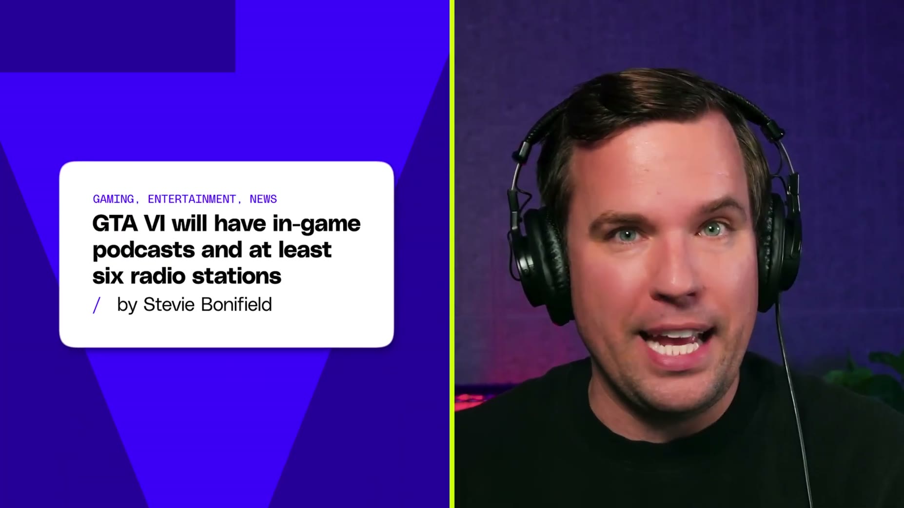 The news segment reported that Rockstar's website lets fans listen to six in-game radio stations and fictional in-game p
