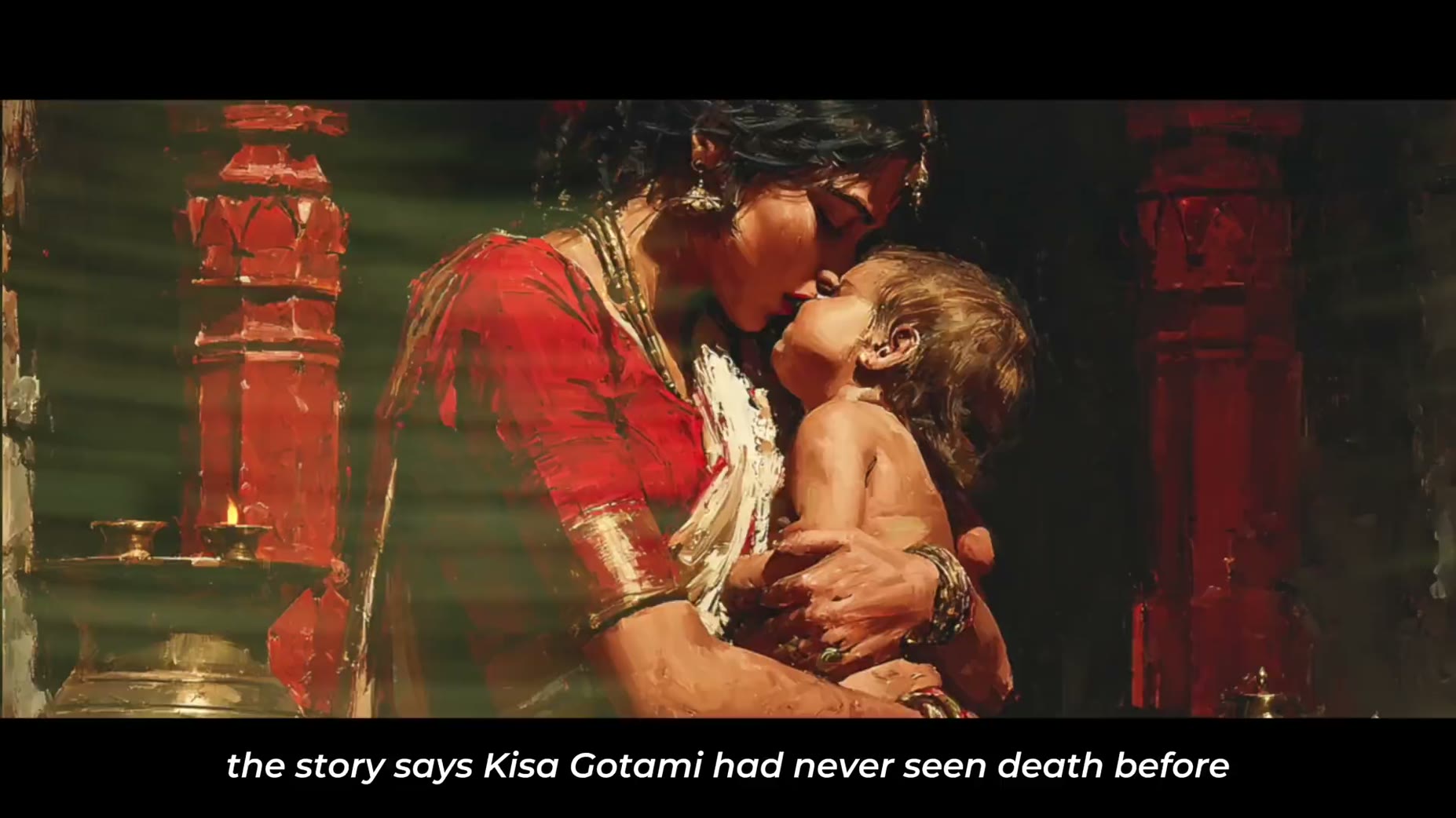 The narrator says Kisa Gotami had never seen death before and would not let people take her son's body for the funeral f