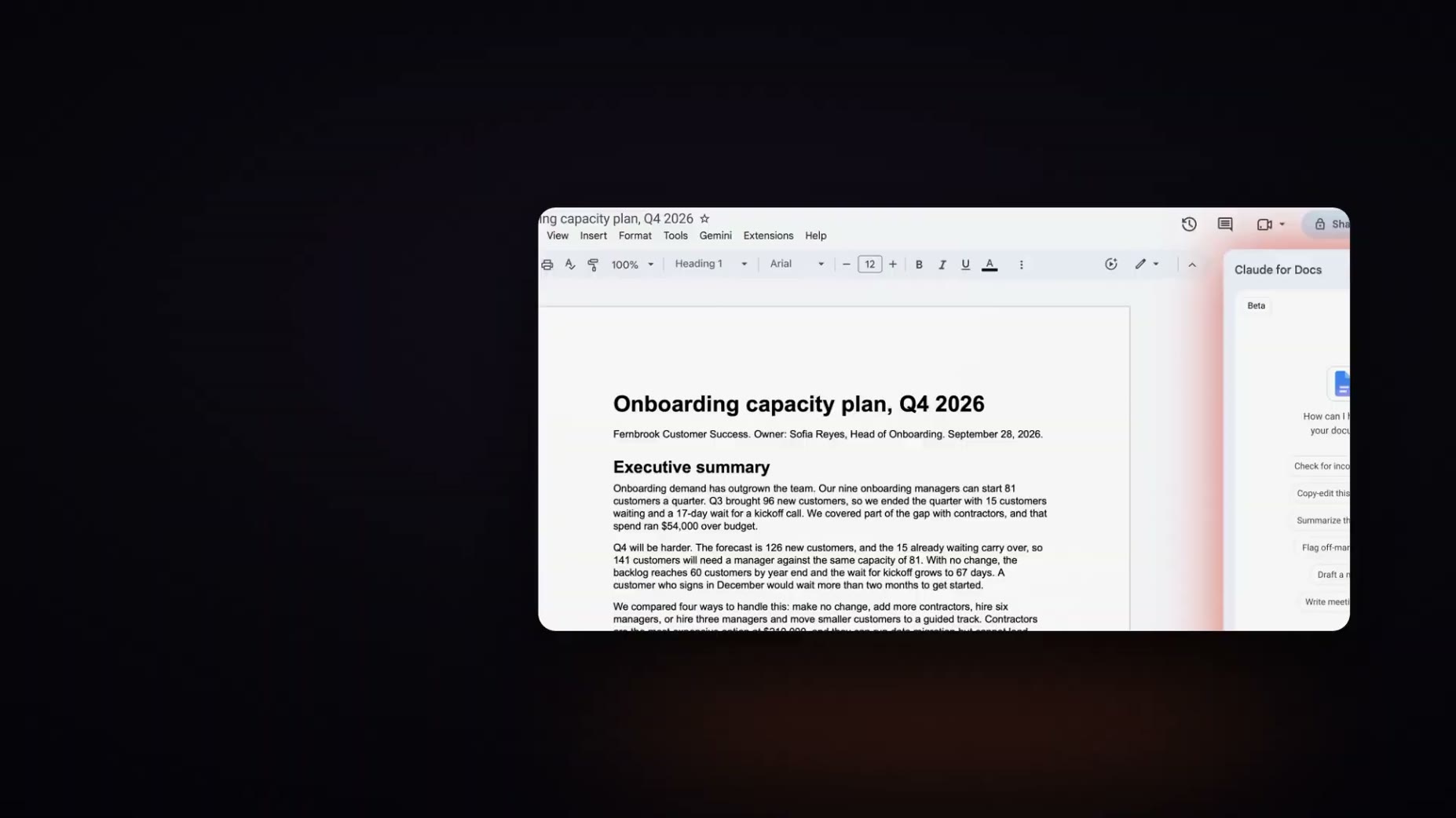 New: Claude for Google Workspace puts Claude inside Google Docs, Sheets, and Slides via a sidebar from the Google Worksp