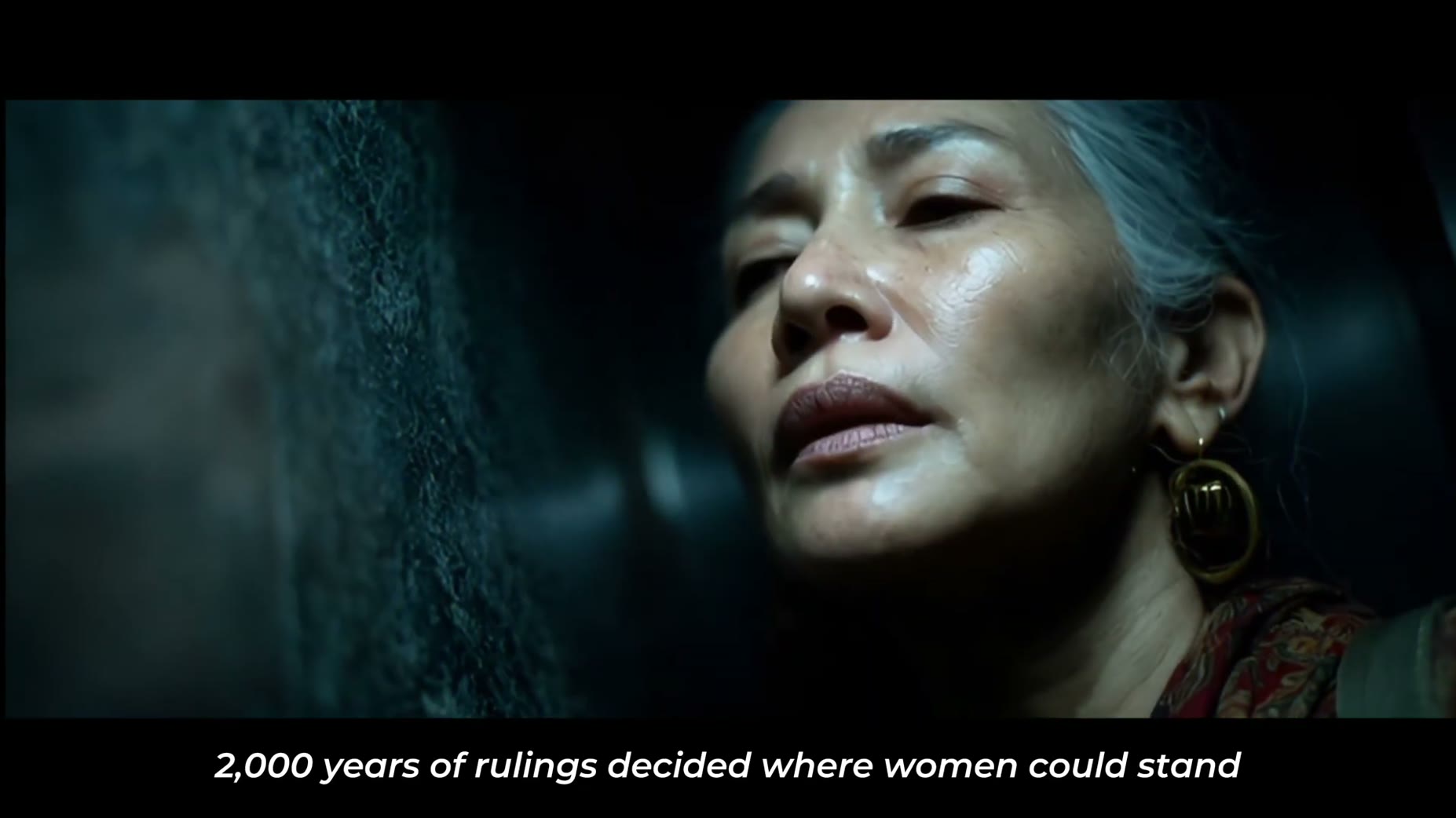 The narrator closes by stating that two thousand years of rulings decided where women could stand and what they could we