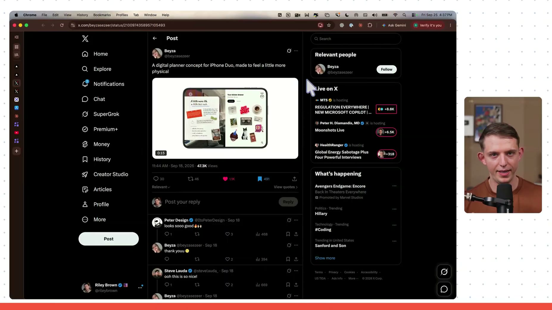 Inspiration: the app idea came from a Twitter post by user Beyza (@beyzasezeer) showing an iPhone Duo digital planner wi
